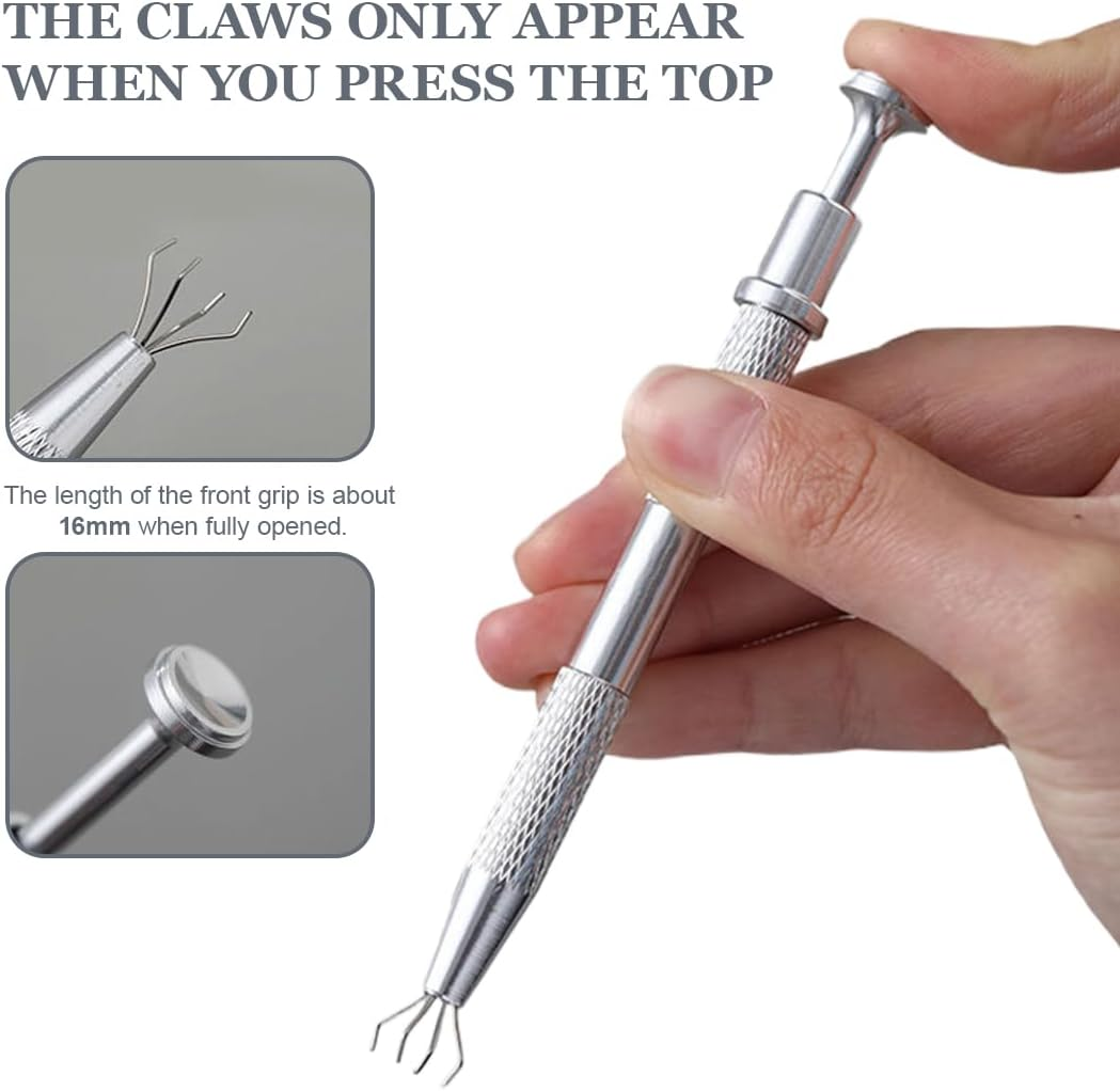 YUZNA Pack of 200 Nail Art Sponge with Metal Gripper, Sponge Nail Brush, Nail Design Accessories Sponge Brush to Create a Variety of Gradient Nail Art Patterns (White) image number 1