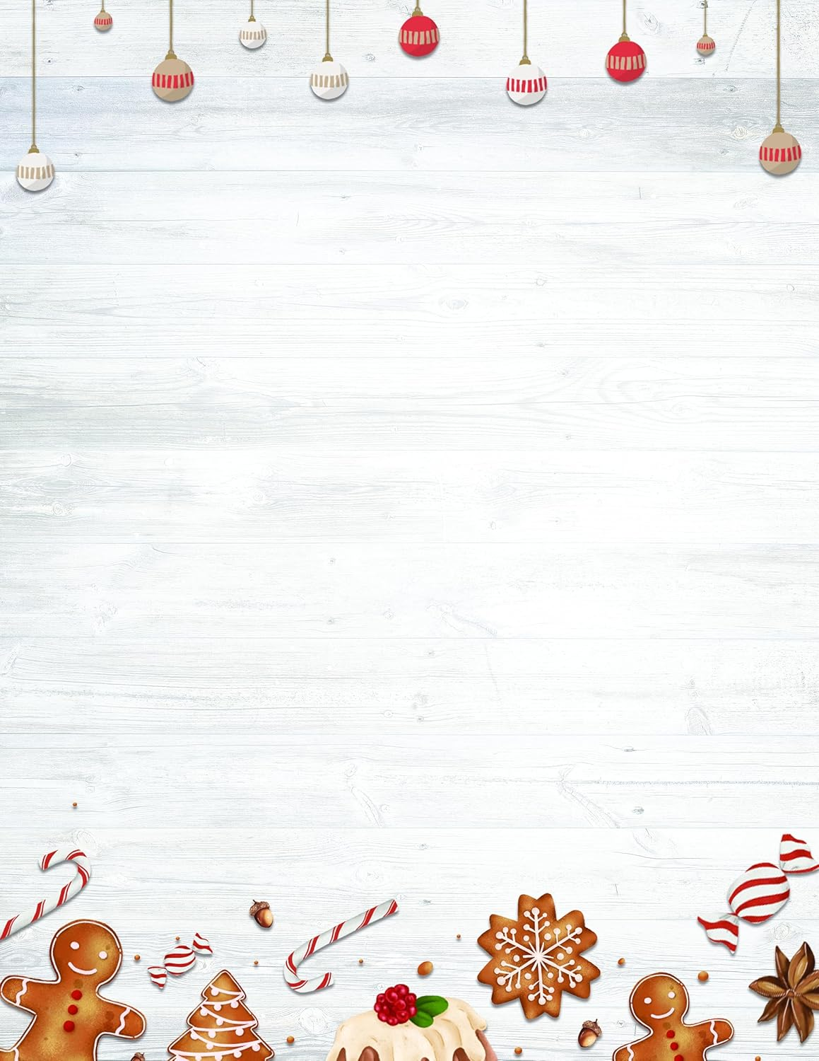Delicious Christmas Treats Stationery Paper - 80 Sheets of Letterhead for Winter & Holiday Events&hellip; image number 2
