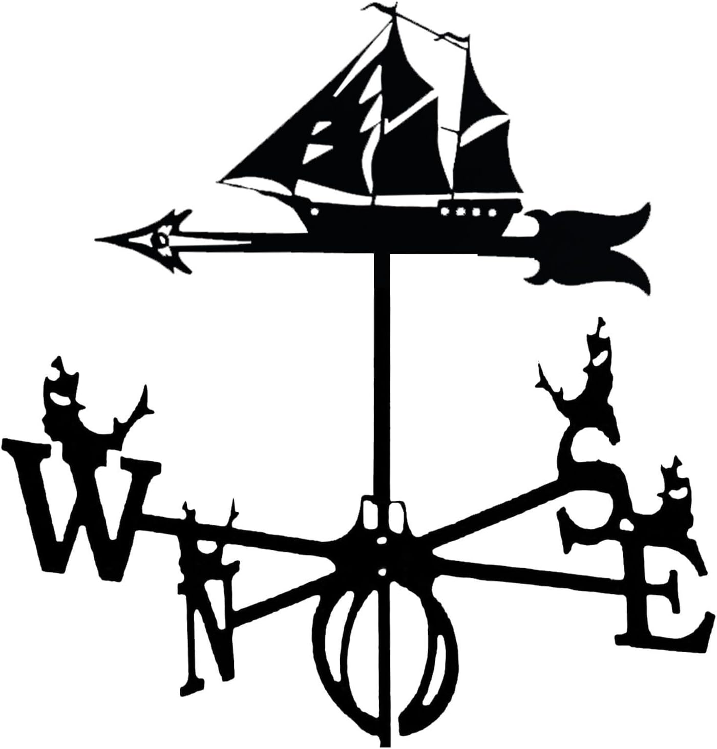 Weathervane for Roof, Retro Iron Weathervanes Ornament, Bee Fighter Decorative Wind Vane, Cool Weathercock Ornament for Outdoor Farm Yard image number 6