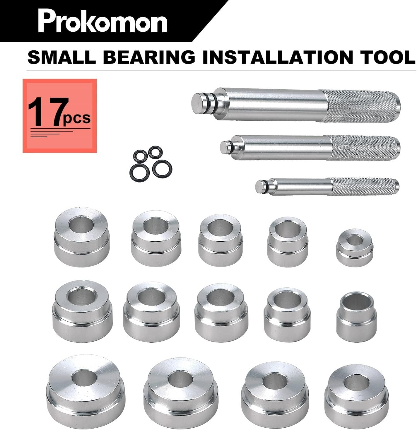 Prokomon 17 Pcs Bearing Race and Seal Bush Driver Set &ndash; Master/Universal Kit for Automotive Wheel Bearings image number 2