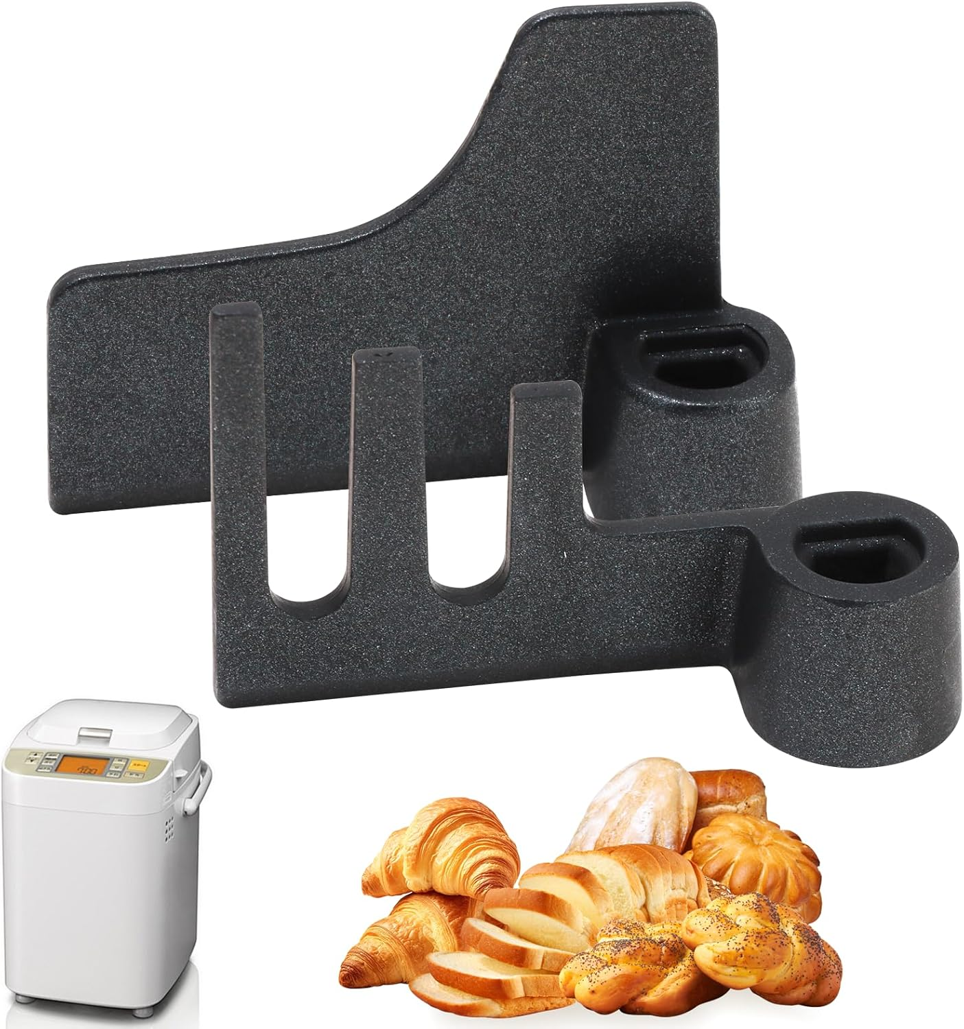 Bread Maker Paddle 2Pcs for Panasonic Breadmaker Kneading Mixing Blade Bread Machine Replacement Paddle Blade Nonstick Teflon Coated Flat Rye Kneading Paddles for Panasonic SD255 SD256 SD257 SD2501 image number 4