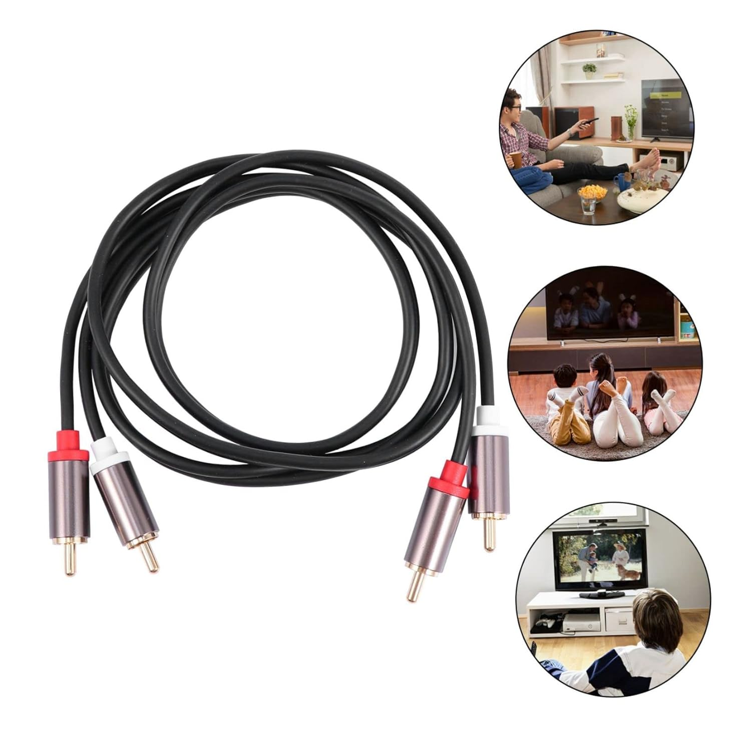 Homoyoyo Male to Male Audio Cable to Connection High Fidelity Sound Quality Wear-Resistant for Home Theater Gaming Consoles image number 6