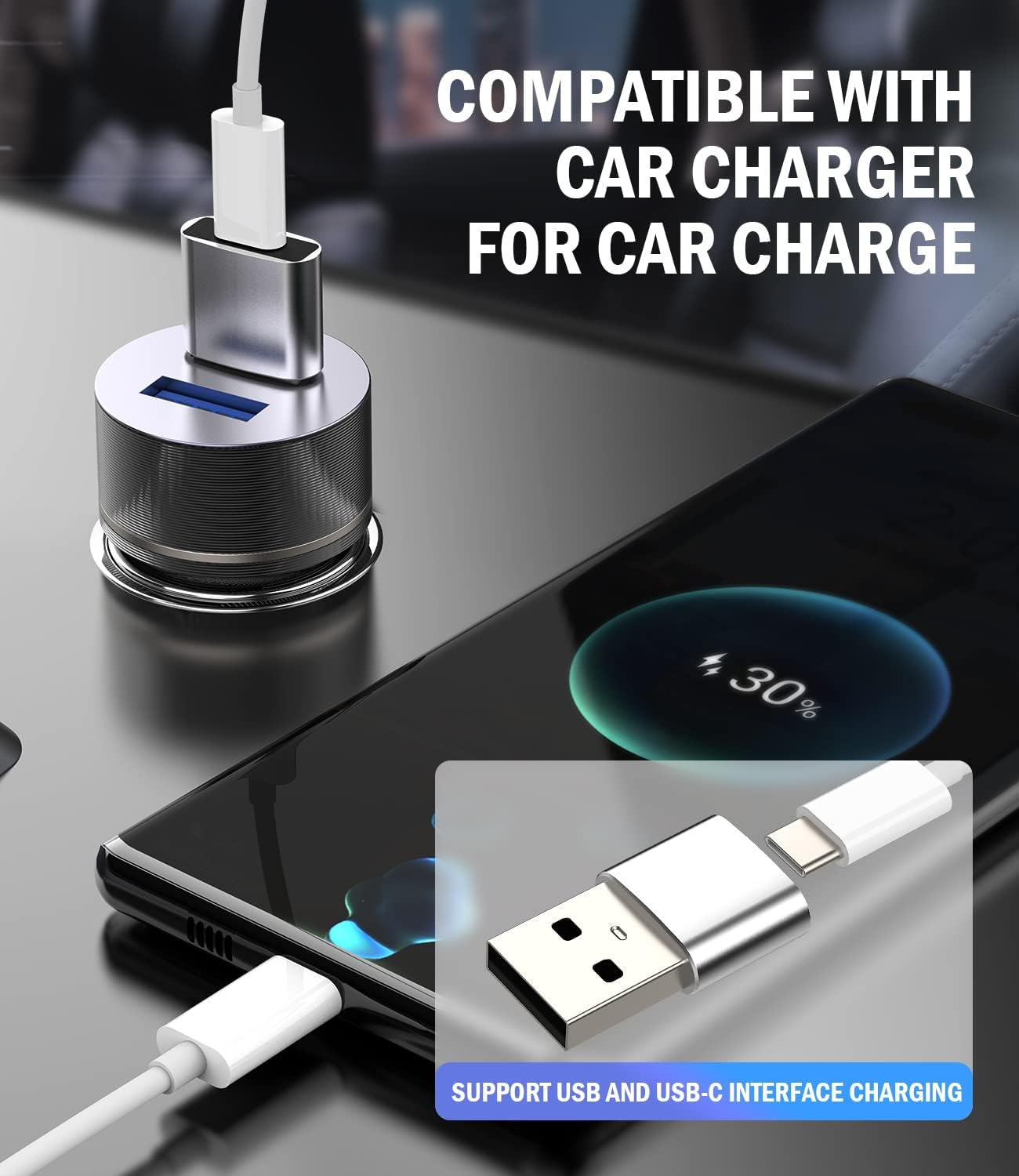 USB C Cable to USBC Charger Extension USB a Adapter Charging Fast Cord Power Data Type Thunderbolt 2 3 4 Port Extender Compatible for Apple for Ipad Pro Macbook Air Galaxy S21 S20 S10 Pixel image number 1