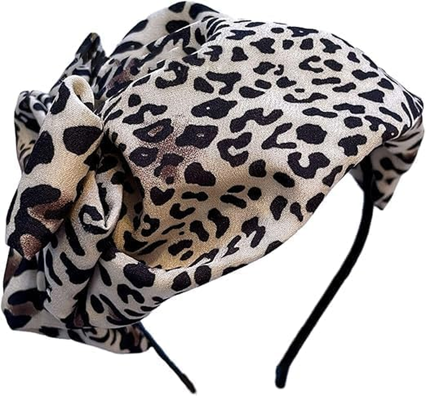 Leopard Printed Headband Women Fascinator Hat Cocktail Church Hat Wedding Party Headpiece