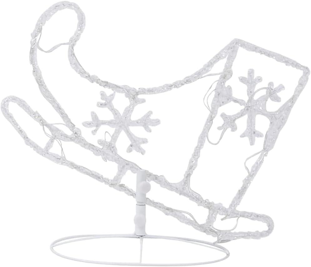 Christmas Reindeer, Xmas Light up Reindeer Outdoor Yard Christmas Decoration Acrylic Christmas Flying Reindeer&Sleigh 260X21X87Cm Colourful