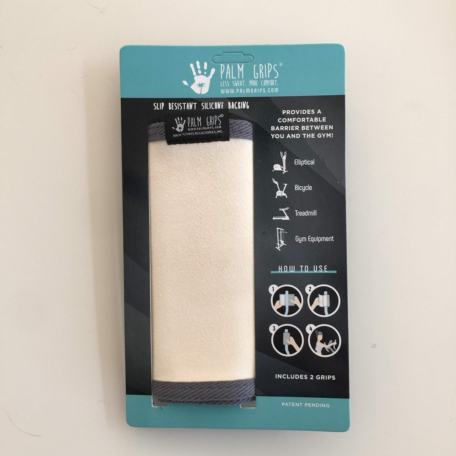 Sweat Grips for the Use on Gym Equipment. Comfortable, Soft Microfiber or Chamois Grips with a Silicone Backing for Slip Resistance and Velcro Closure. Machine Washable.