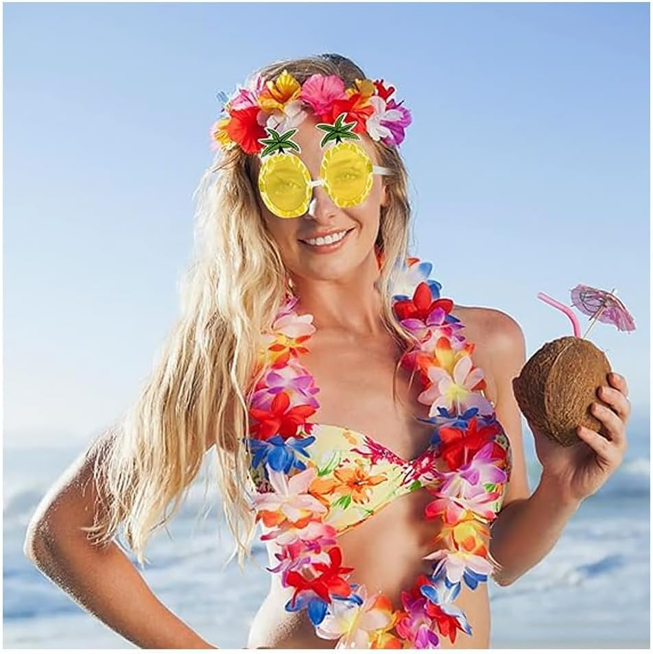 6Pcsparty Glasses Funny Glasses Novelty Party Sunglasses, Accessories Funny Sunglasses Beach Party Decors for Luau Party Supplies