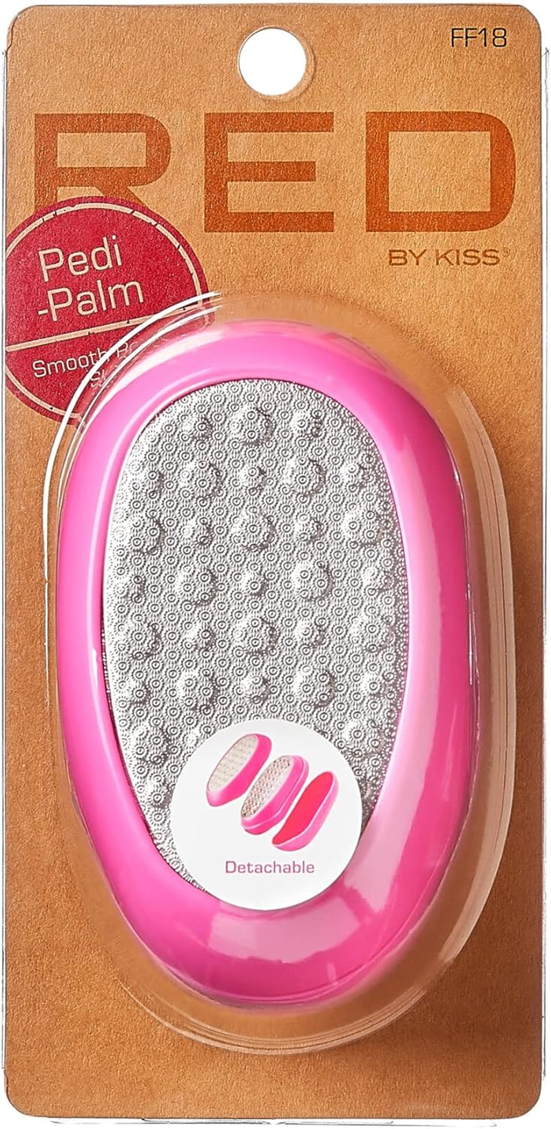 RED by Kiss Stainless Steel Ped Egg Foot File 2 In-1 Callus Remover for Dry and Wet Feet, Smooth Rough Skin, Include 2 Grit (Soft & Hard), Washable Foot Scrubber for Cracked Heels image number 3