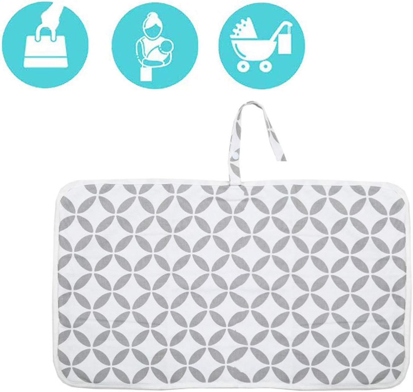 Foldable Travel Changing Mat Portable Baby Change Mat Waterproof Travel Changing Mat for Home Travel Outside image number 3