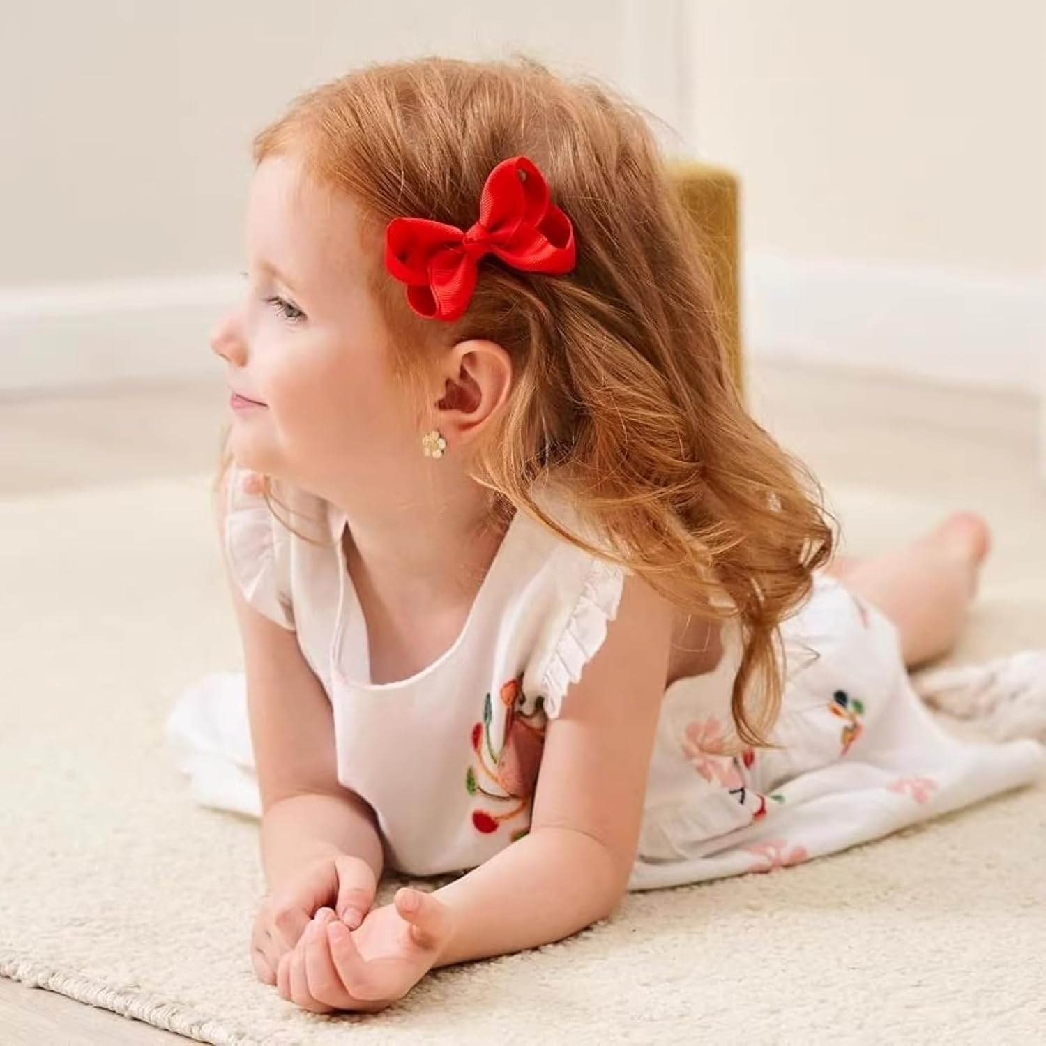 40Pcs Baby Girls Hair Bows Alligator Clips Grosgrain Ribbon 3'' Girls Bows Clips Barrettes Hair Accessories for Infants Baby Toddlers Kids Teens image number 4