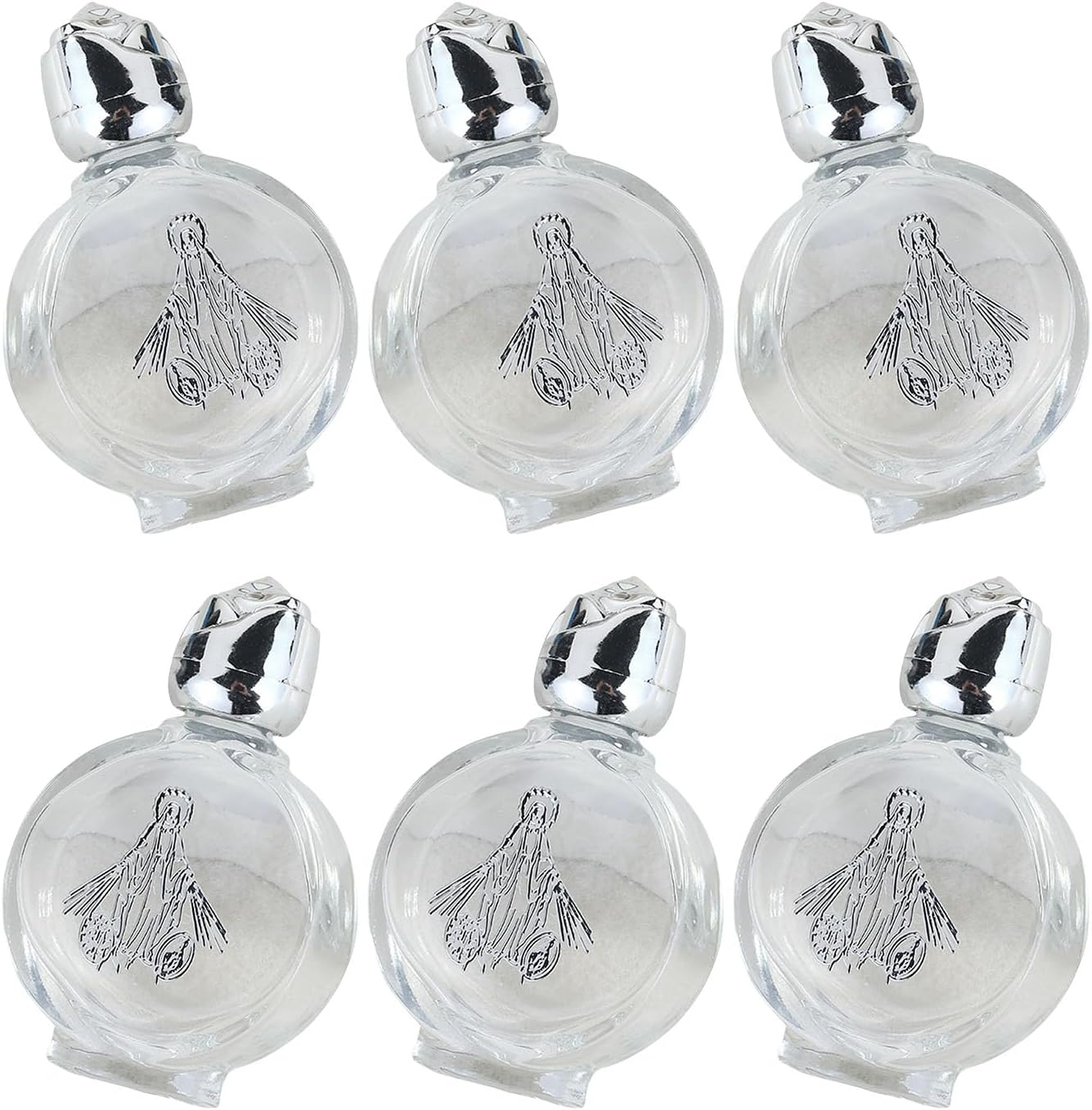 6Pcs Silver round 15Ml Crystal Water Container Travel Portable Water Bottle image number 6