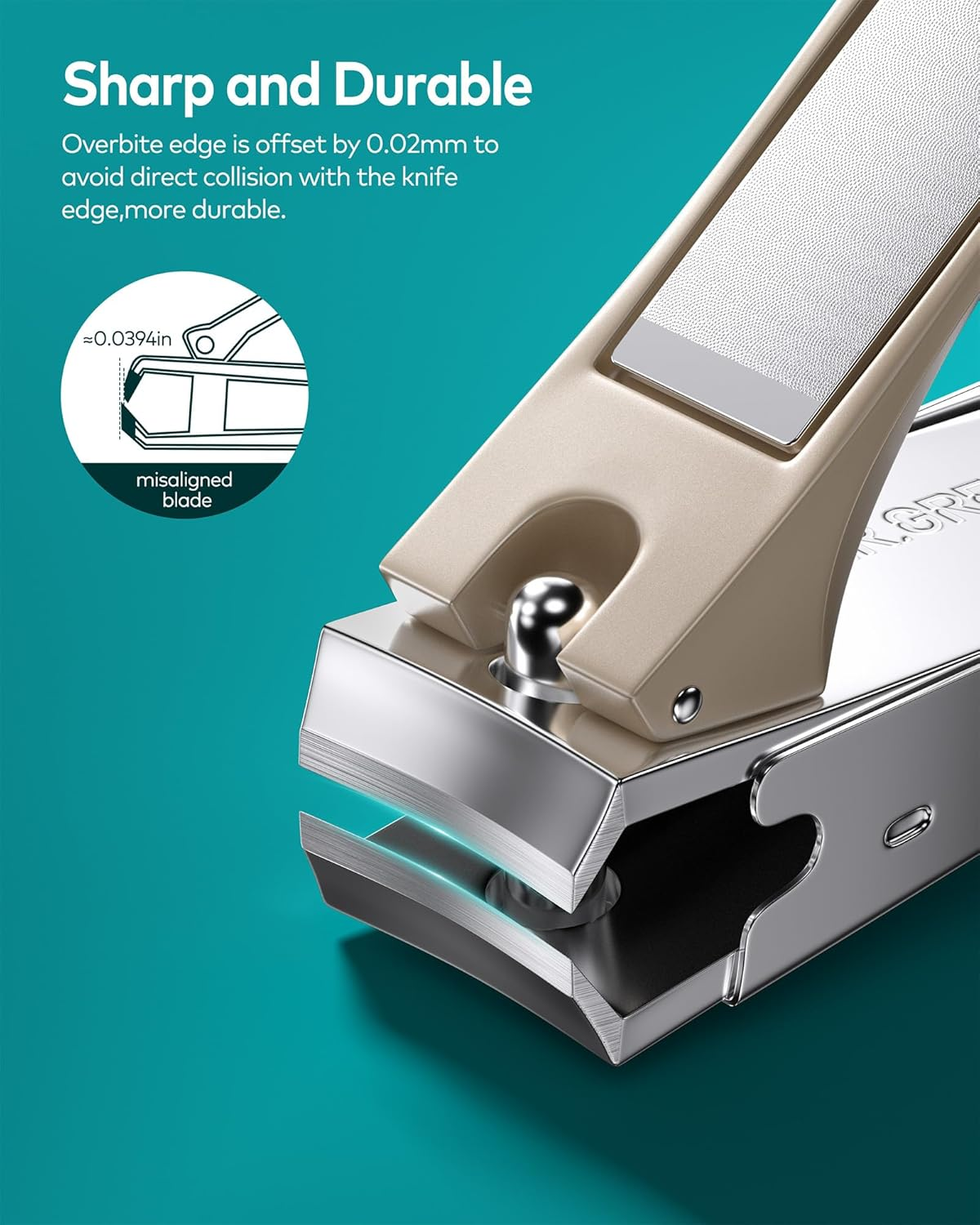 MR.GREEN 3Pcs Nail Clippers Set, German Stainless Nail Clippers with Nail File, anti Splash Nail Clippers with Catcher, Professional Finger&Toe Nail Clippers with Exquisite Leather Case for Men &Women image number 5