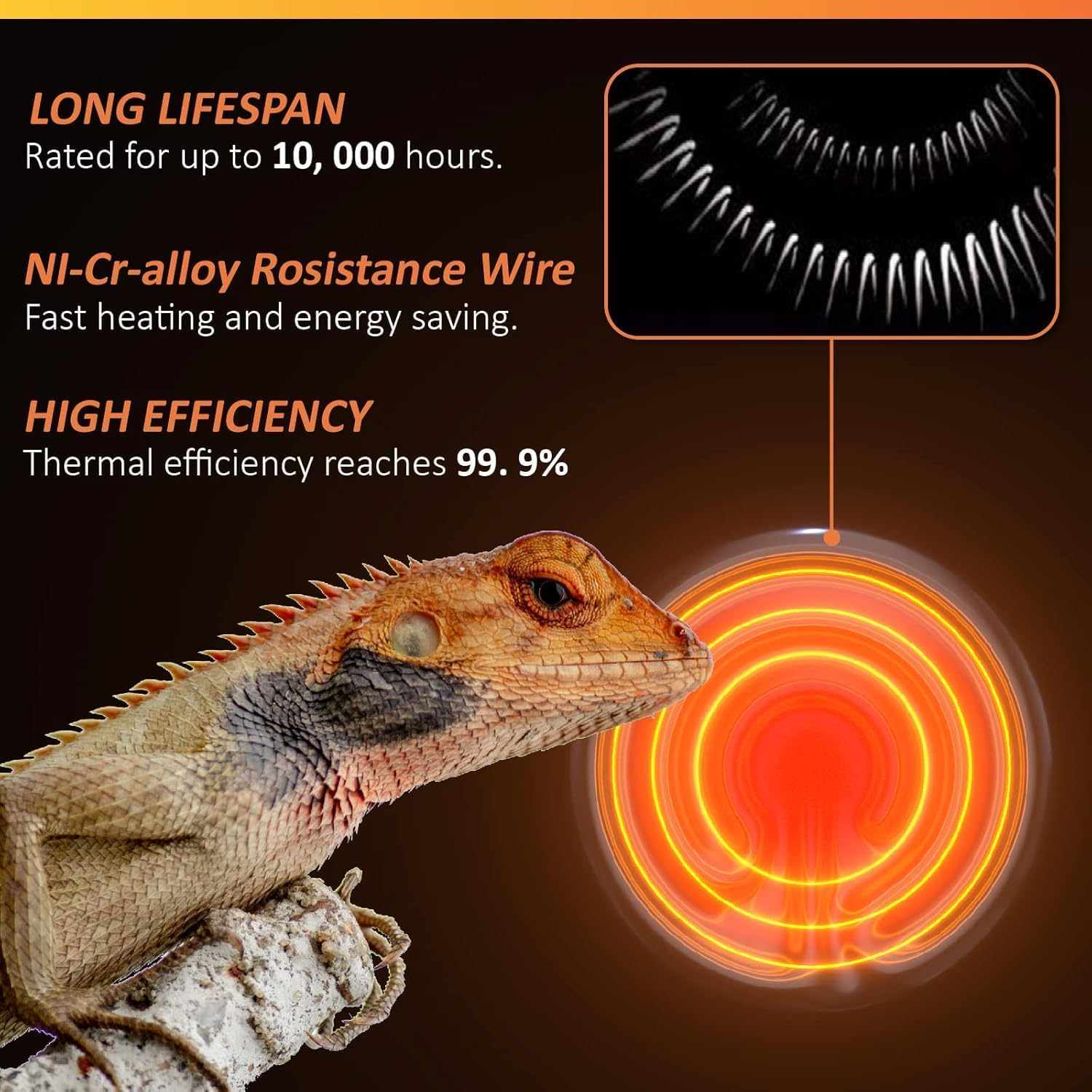 Bonlux E27 Ceramic Heat Lamp 75W Terrarium Reptile Heat Lamp, No Light, No Harm, Ceramic Heat Emitter for Snakes Lizard Tortoise Reptiles Terrariums and Vivarium, (Black, Pack of 2) image number 1