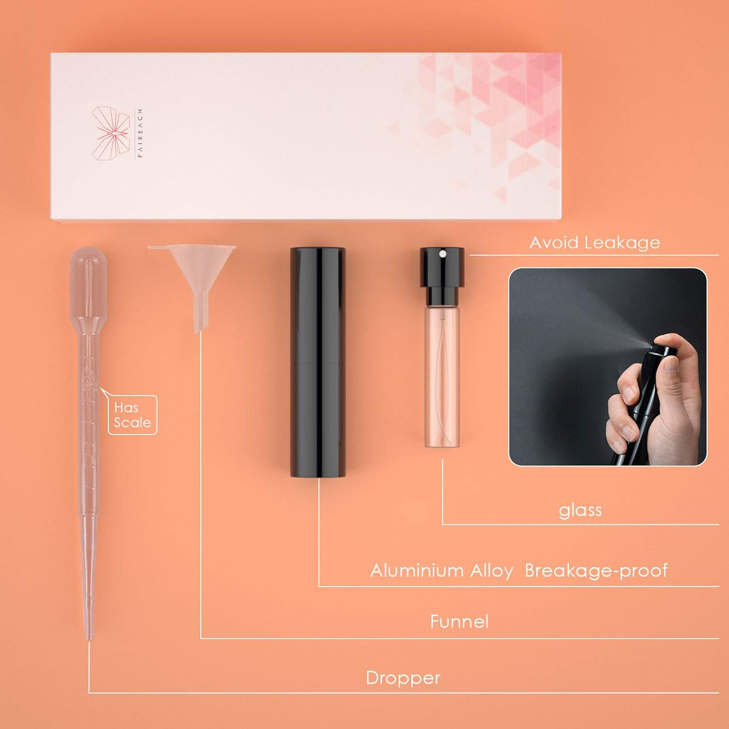 Perfume Atomiser Refillable 20ML Travel Aftershave Dispenser Spray Bottle Empty Leak Proof image number 1