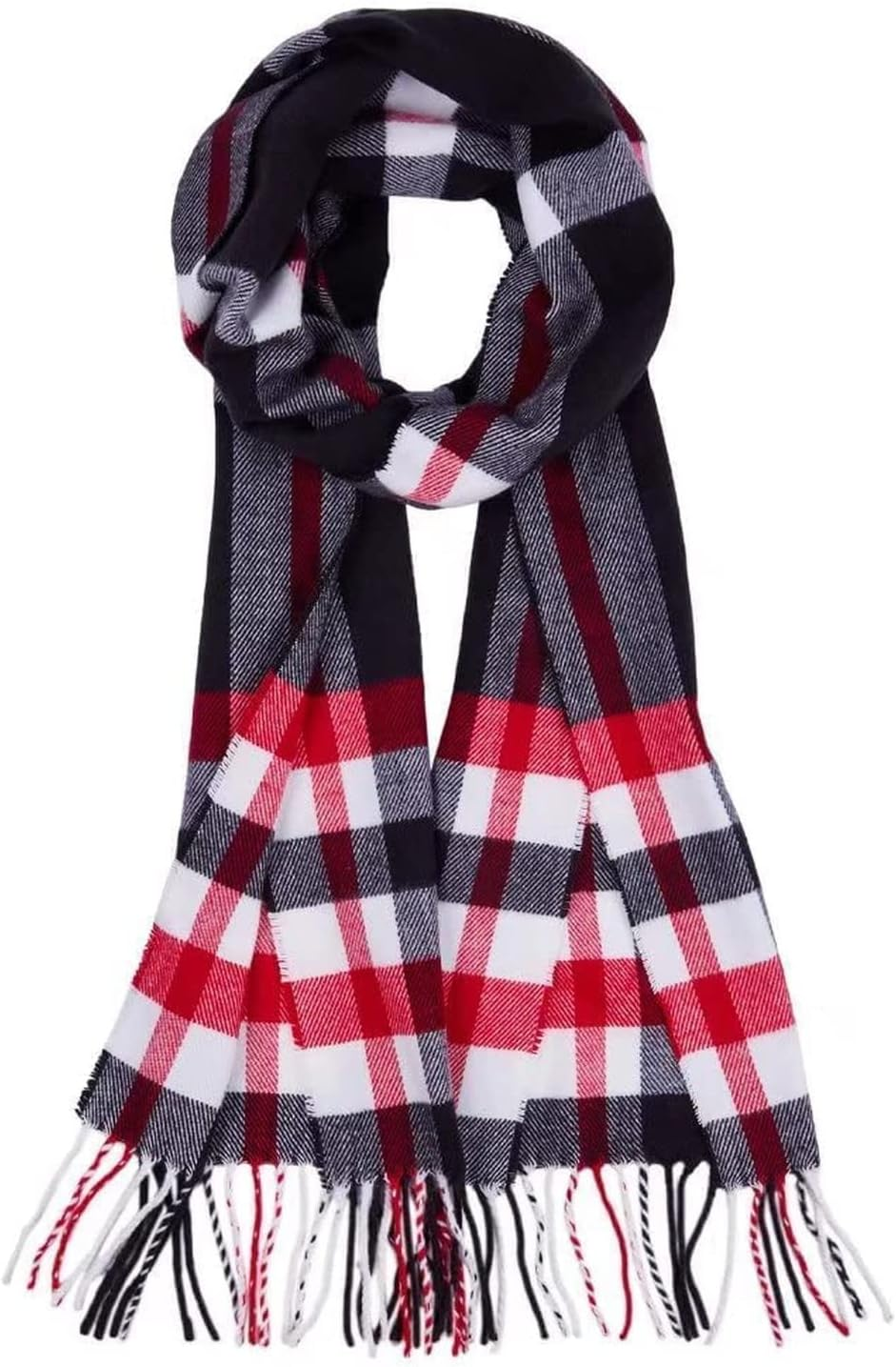 Scarf for Men Women Cashmere Neck Scarf Plaid Winter Scarf Fall Softest Classic Warm