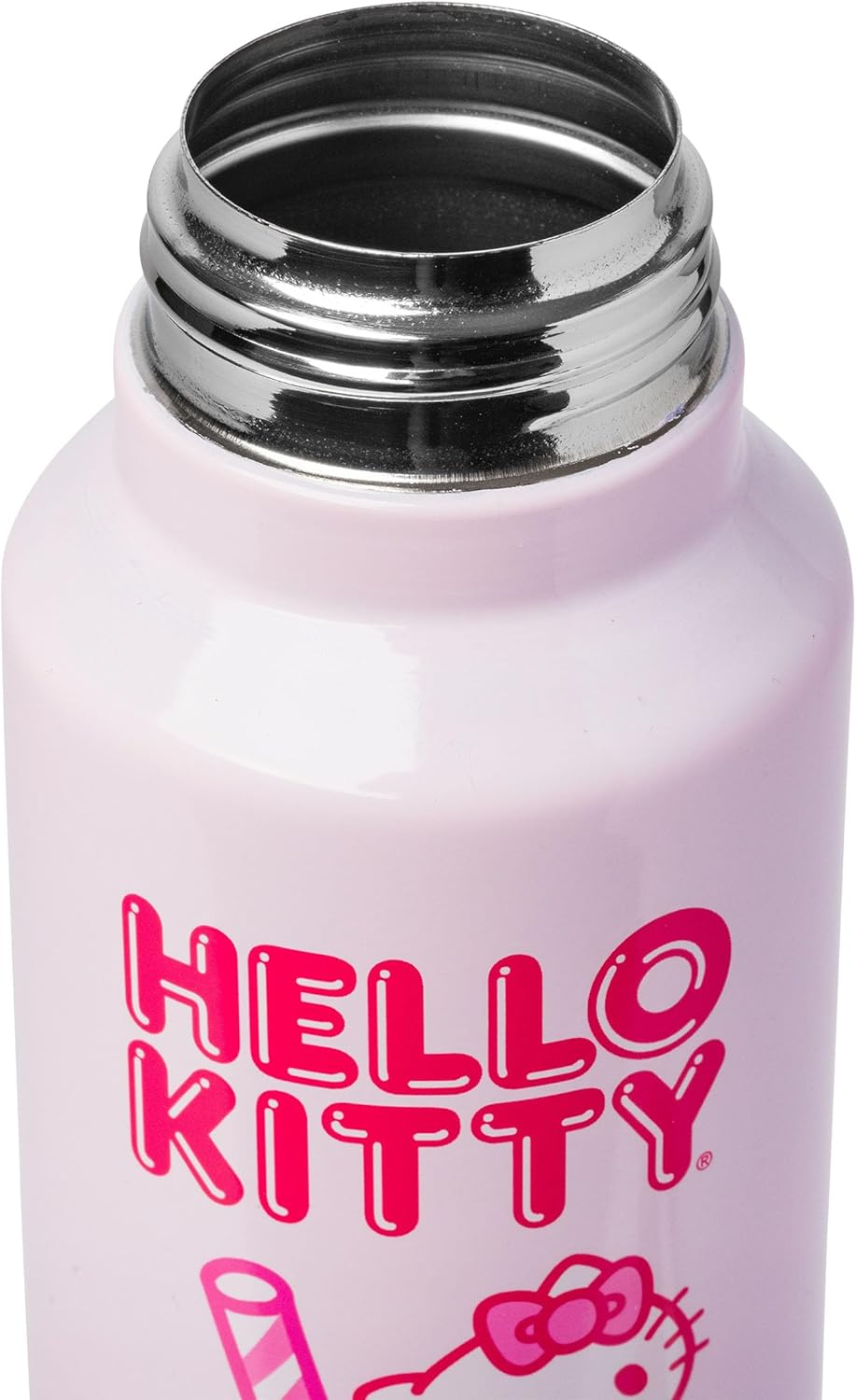 Silver Buffalo Hello Kitty Kawaii Milk Stainless Steel Water Bottle with Strap, 27 Ounces image number 3