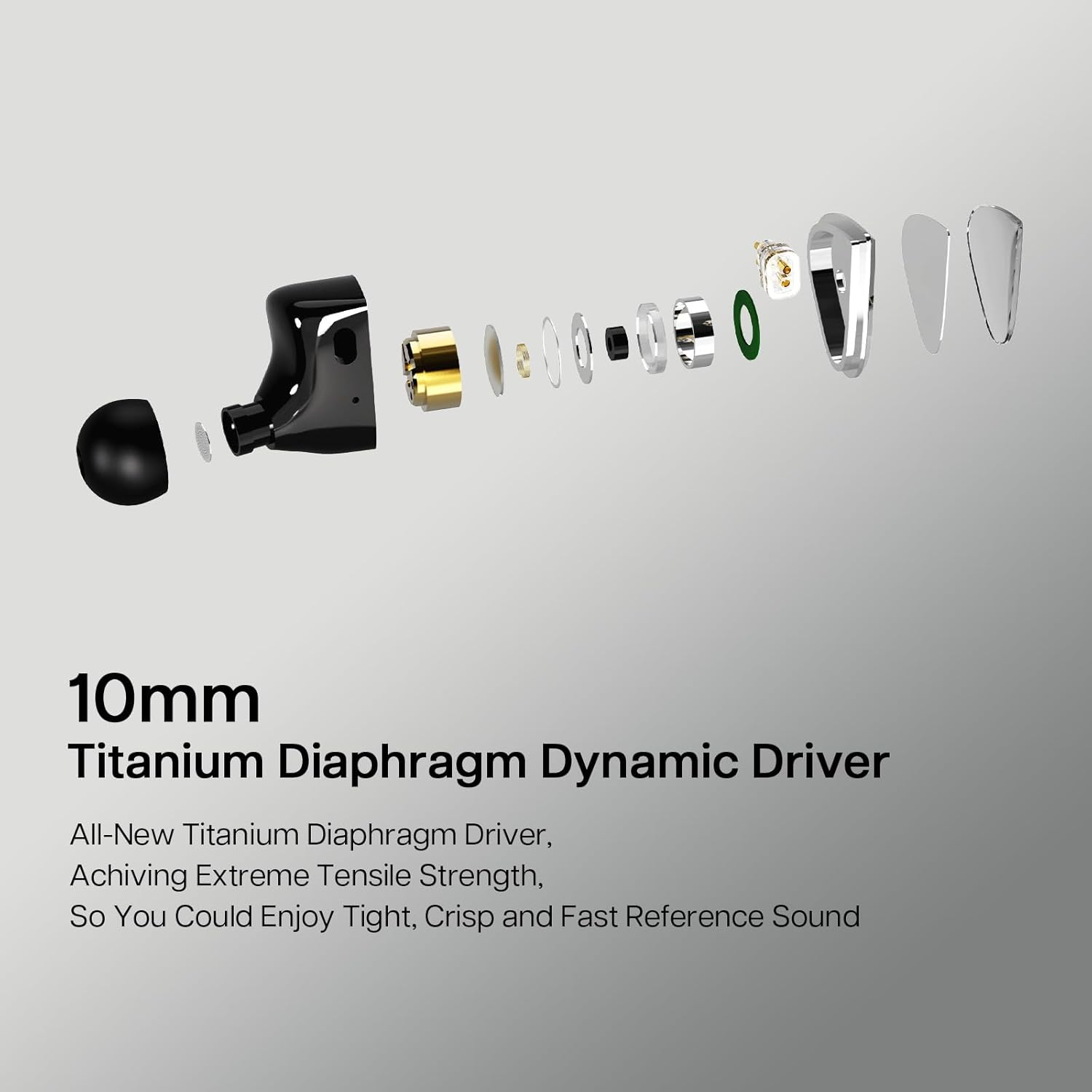 Linsoul Tripowin X 0Dibi: Vivace in Ear Monitor, 10Mm Titanium Diaphragm Dynamic Driver IEM, Hifi Wired Earbuds Earphone, Gaming Earbuds with 2Pin Detachable Cable for Musicians Audio Enthusiasts image number 1