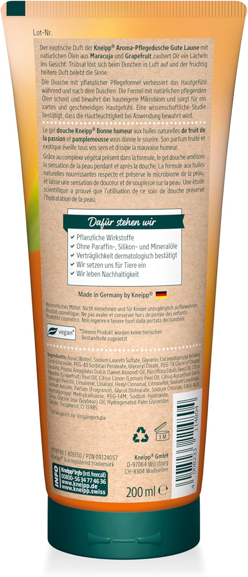 Kneipp Aroma 911006 Good Mood Shower Gel (1 X 200 Ml) image number 1