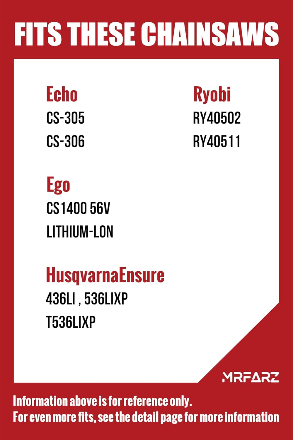 MRFARZ 14 Inch Chainsaw Chains 52 Drive Links 3/8" LP Pitch .043" Gauge Low-Kickback Semi-Chisel Replacement Saw Chains Fits 90PX52CQ,WG384,RY40502 and More-R52 (4 Chains) image number 2