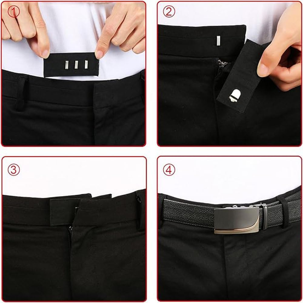 10PCS Adjustable Pants Waist Extenders with Metal Hook, Durable Waistband Expander for Men & Women, Pregnancy Belly, Weight Fluctuation, Comfortable Pant Size Extender image number 2