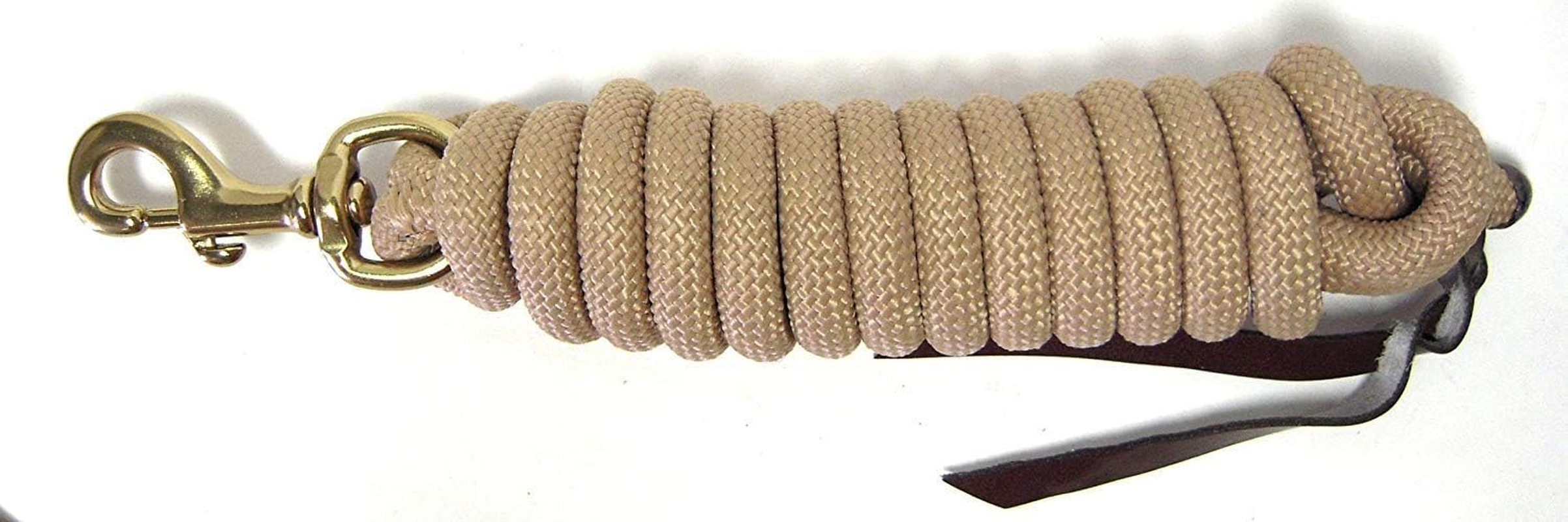 Hamilton Cowboy Braided Rope Lead, Tan, 5/8" Thick X 10' Long
