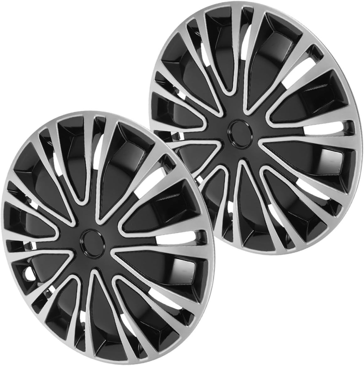 CHICAMPERA 12 Inch Decorative Hubcaps 2Pcs Automotive Wheel Rim Covers for Cars Sturdy Stylish Car Hubcap Replacement image number 6