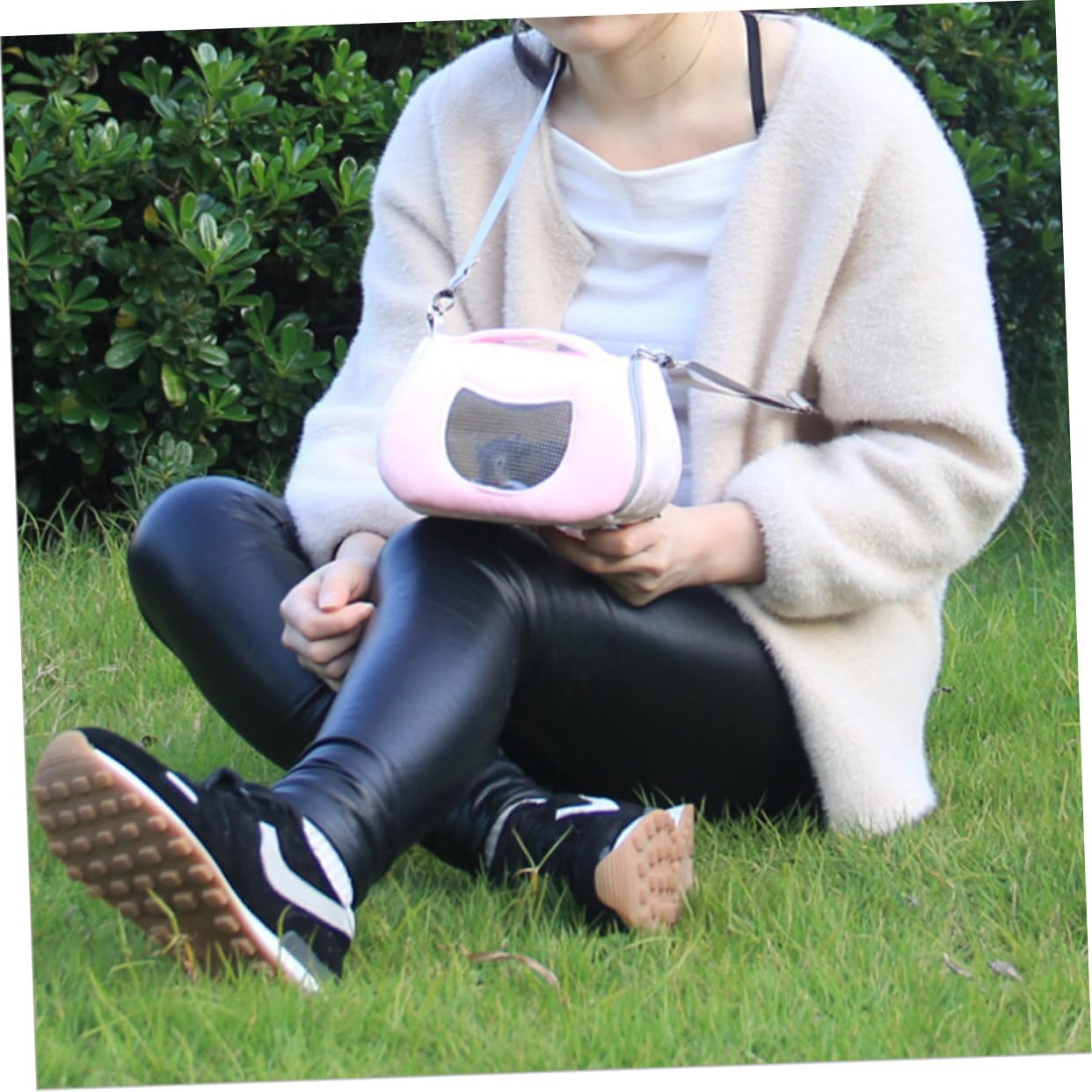 VANZACK Pet Carrier Hamster Carrier Rabbit Carrier Bunny Carrier Pet Cage Pet Supplies Handbag Traveling Backpack the Tote Bag Travel Bag for Pets Pet Travel Carrier Pink image number 2