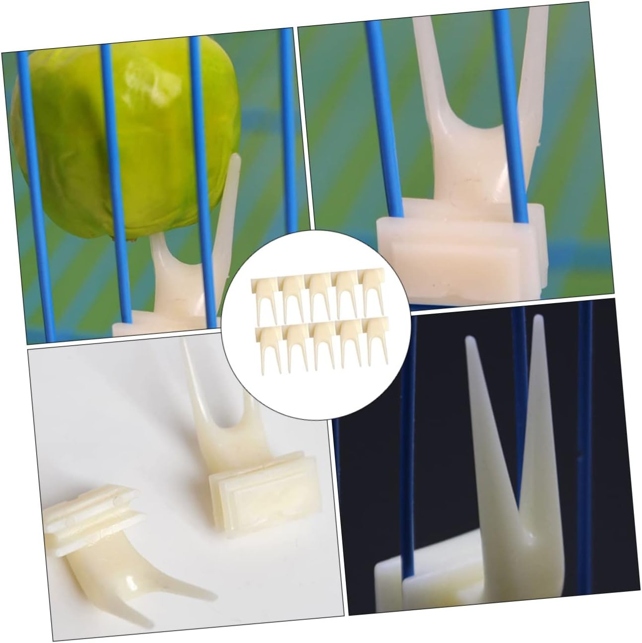 Parliky Parrot Bird Fruit Fork Feeder Tool Multi-Functional Sturdy Plastic 9Cm Feeding Accessory for Outdoor Bird Feeders image number 5