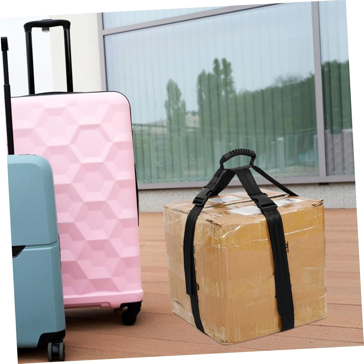 WESIEVYA Adjustable Suitcase Straps Luggage Bands Luggage Strap Buckle for Suitcases image number 1