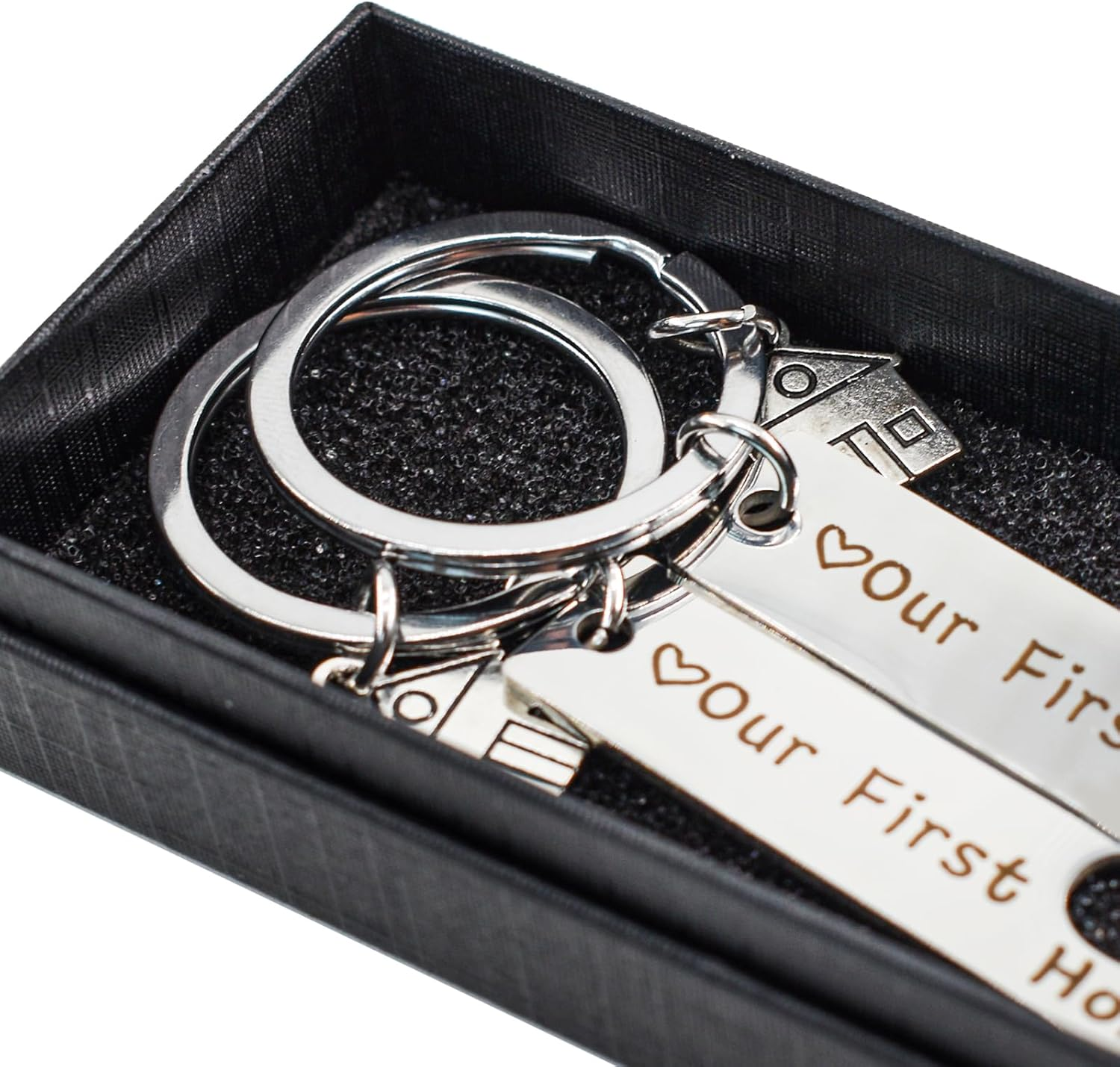 Enkrio Our First Home Keychain Housewarming Gift New Home Keychains for New Homeowner Valentines Day Gifts for Him Boyfriend Girlfriend Husband Wife Couple image number 2