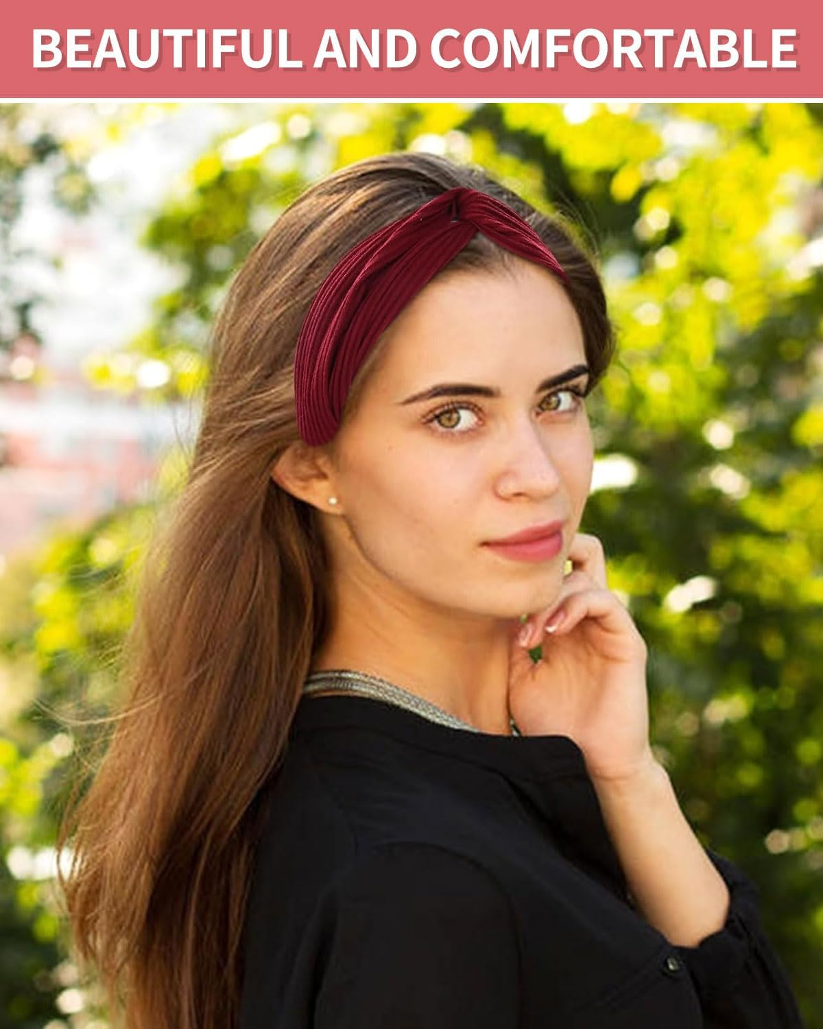 KGDUYC 5-Pack Women'S Retro Knot Hair Bands image number 1