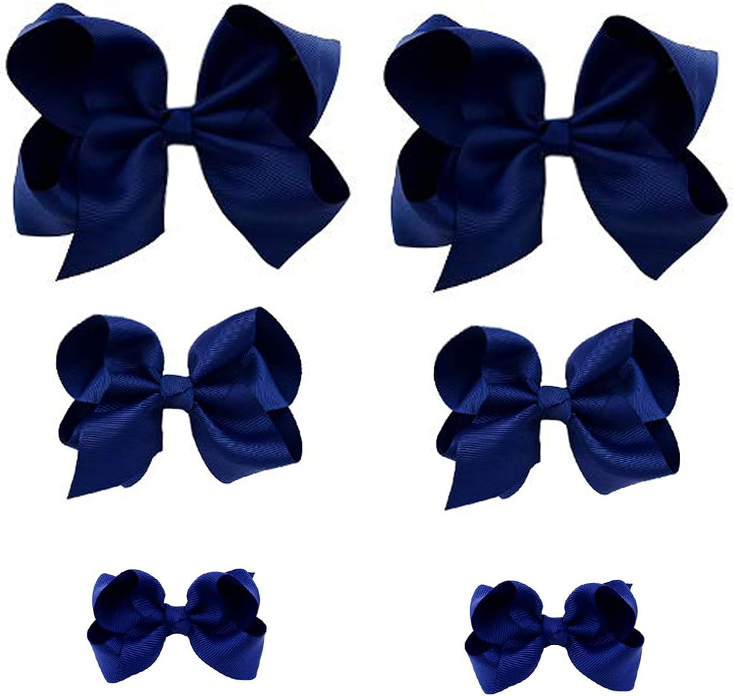 Red Bows for Girls,6Pcs Hand-Made Grosgrain Ribbon Hair Bows Alligator Clips Hair Accessories for Little Teen Toddler Girls Kids (Red) image number 3