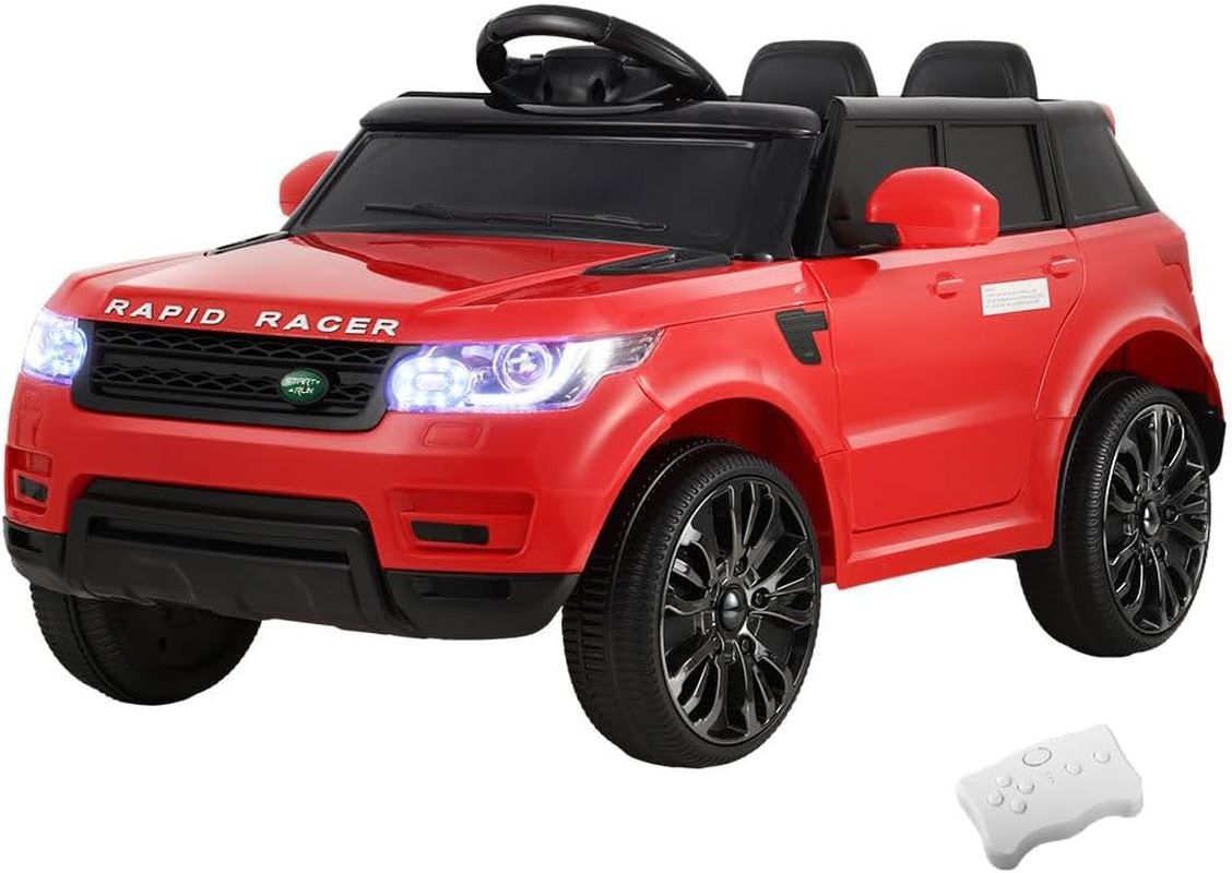 Rigo Kids Ride on Car SUV, Remote Control 6V Battery Horn Headlight Built-In Music 30Kg Capacity Safety Seat Belt Electric Cars Kid Toy Pink