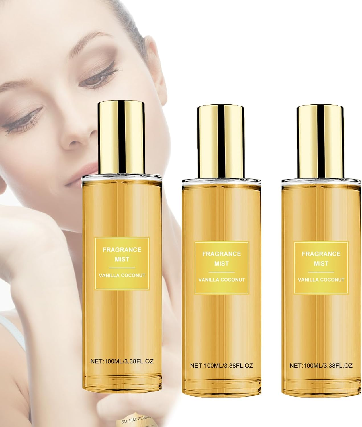 Vanilla Coconut Fragrance Mist,Vanilla Body for Women Spray,Women'S Fragrances,Long Lasting Fresh Scent,Infused with Essential Oil,Sheer Body Mist - Body Spray,Hair and Clothing Perfume (1 PCS)