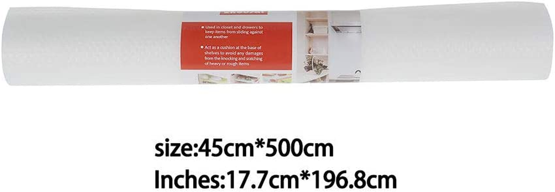 18&times;197In Plastic Shelf Liner Non Adhesive Cabinet Liner Non-Slip Shelf Liner Non-Adhesive Refrigerator Mat Cupboard Pad for Cabinets, Storage, Kitchen,Desks,Deco Shelf Liners-Clear (18&times;197In) image number 5