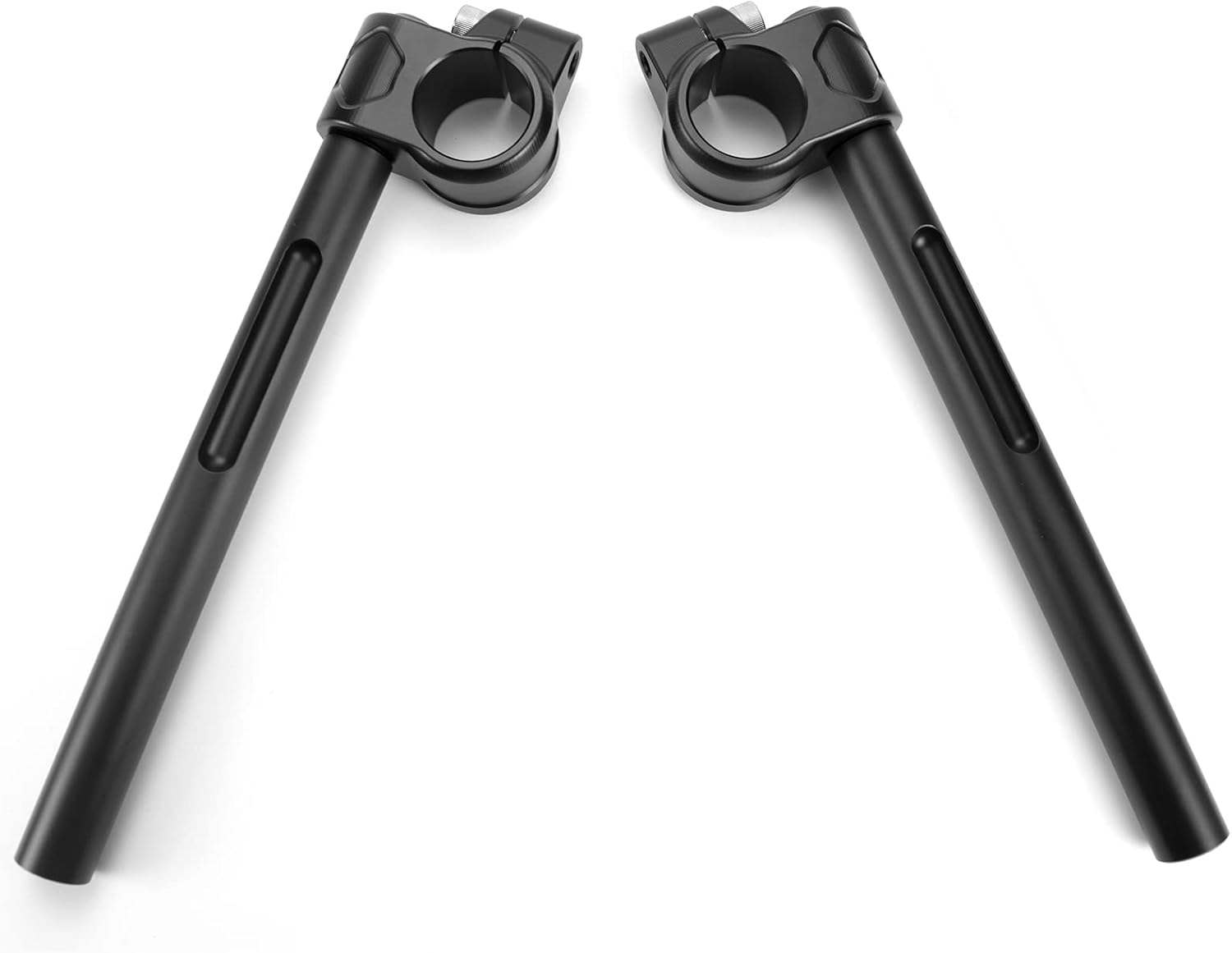 33/35/36/37/41/43/50/51 CNC Motorcycle Handle Bars Aluminum Fork Tube Clip-Ons Cafe Racer Handlebar Replaceable Fit for Kawasaki Honda Suzuki Yamaha Ducati Aprilia 51MM Black