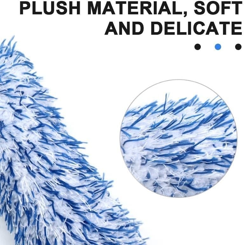 Walquicks Car Microfibre Wheel Brush, Car Rims Brush Car Cleaning Wheel Cleaning Brush Car Detailing Brushes with Long Handle for Rim Hubs for Cleaning Wheels, Rims, Spokes, Fenders, Engines