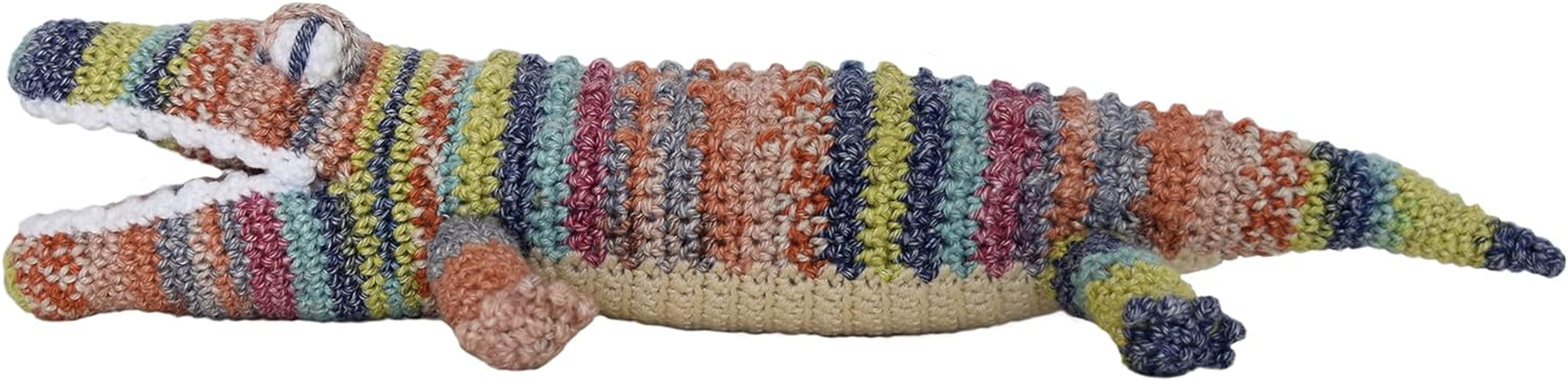 NASKA HT-19 Hand Knitting Kit, Mason the Crocodile, Tiered Color image number 1