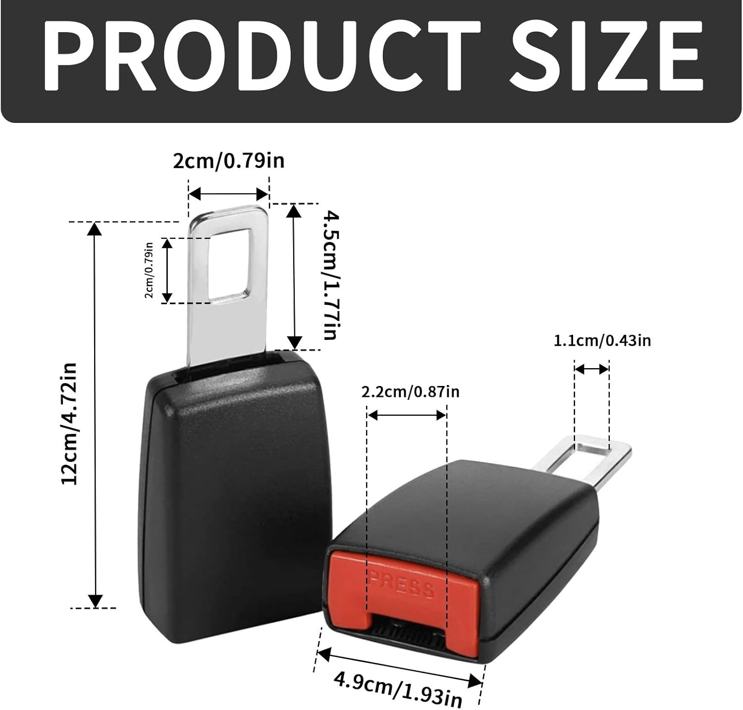 1 Pack Seat Belt Extender, Car Accessories Buckle Holder for Easy Buckling, Adjustable Clip Assistant for Adults, Elderly & Special Needs, Universal Fit image number 4