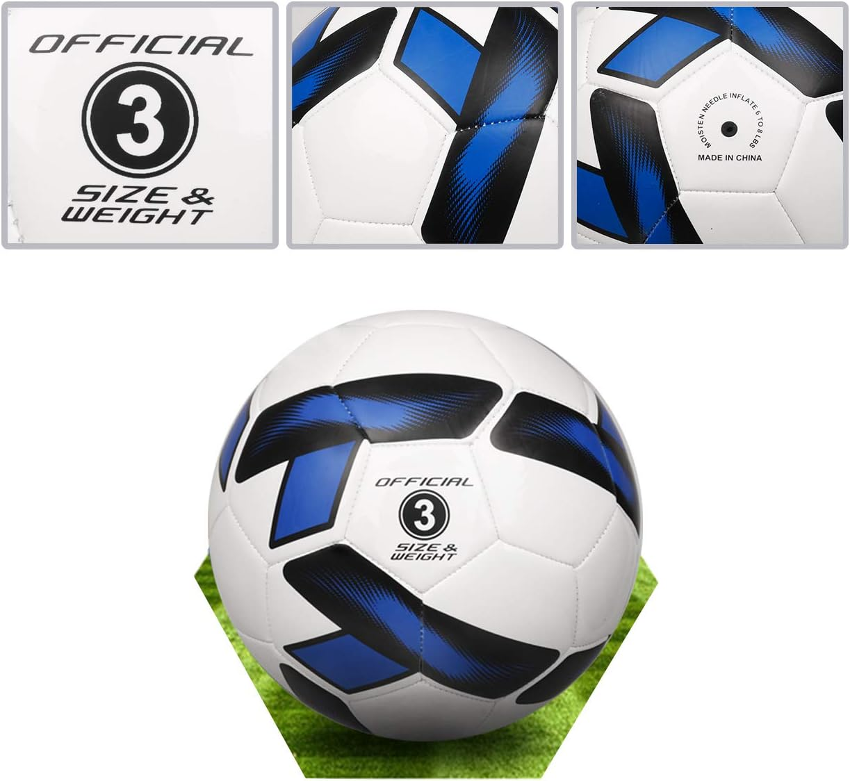 SYNGUCK Soccer Ball Size 3 Practice Soccer Balls Kid Elementary School Junior High School College Practice Game Soccer Ball image number 3