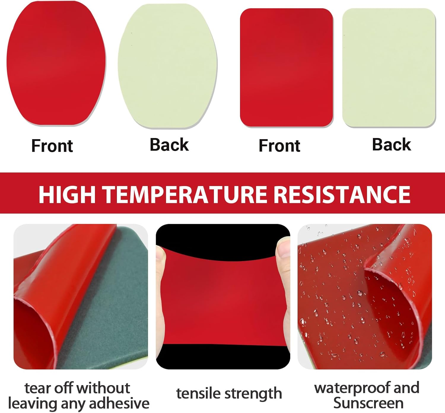 10 Pack Sticky Adhesive Pad Replacement, Double Sided Dash Cam Stickers for Cars Compatible with G O P R O H E R O Action Camera or Dashcam (5 X Flat, 5 X Curved) image number 4