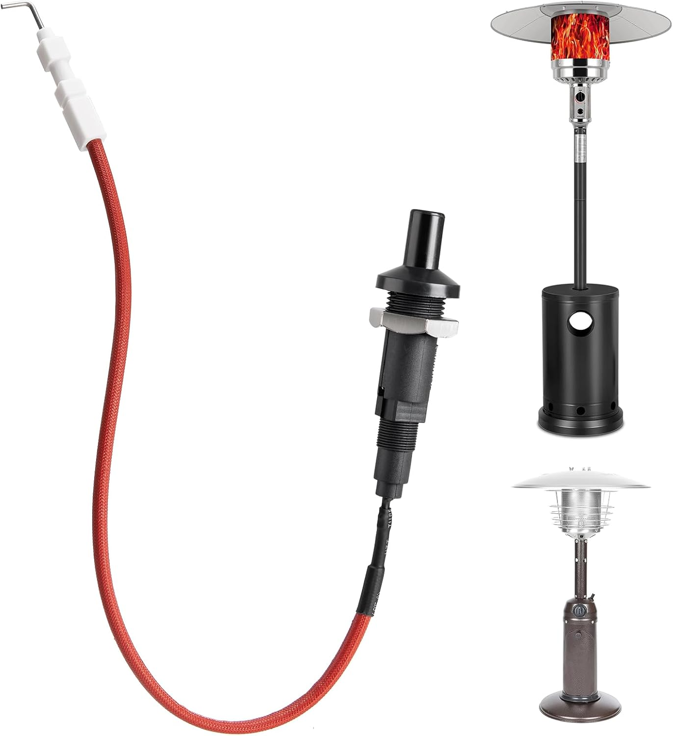 Outdoor Heater Replacement Parts, Piezo Igniter with Cable, Suitable for Most Outdoor round Stand up Propane Heater and Mini Ttable Top Gas Heater image number 2