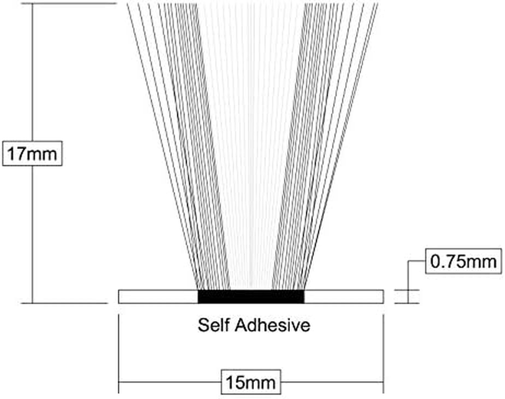 STORMGUARD Black 05SR750007MGR 7 M Garage Door Self-Adhesive Brush Pile Draught Seal, 7M image number 1
