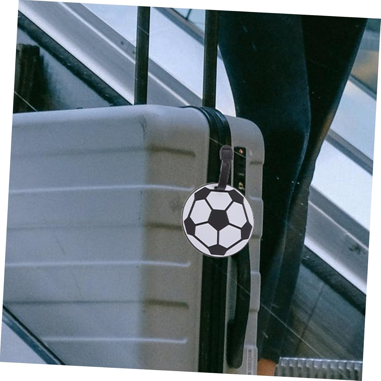 ROMISBABA 5Pcs Sports Luggage Tags PVC Soft Rubber for Rugby Baseball Basketball image number 5