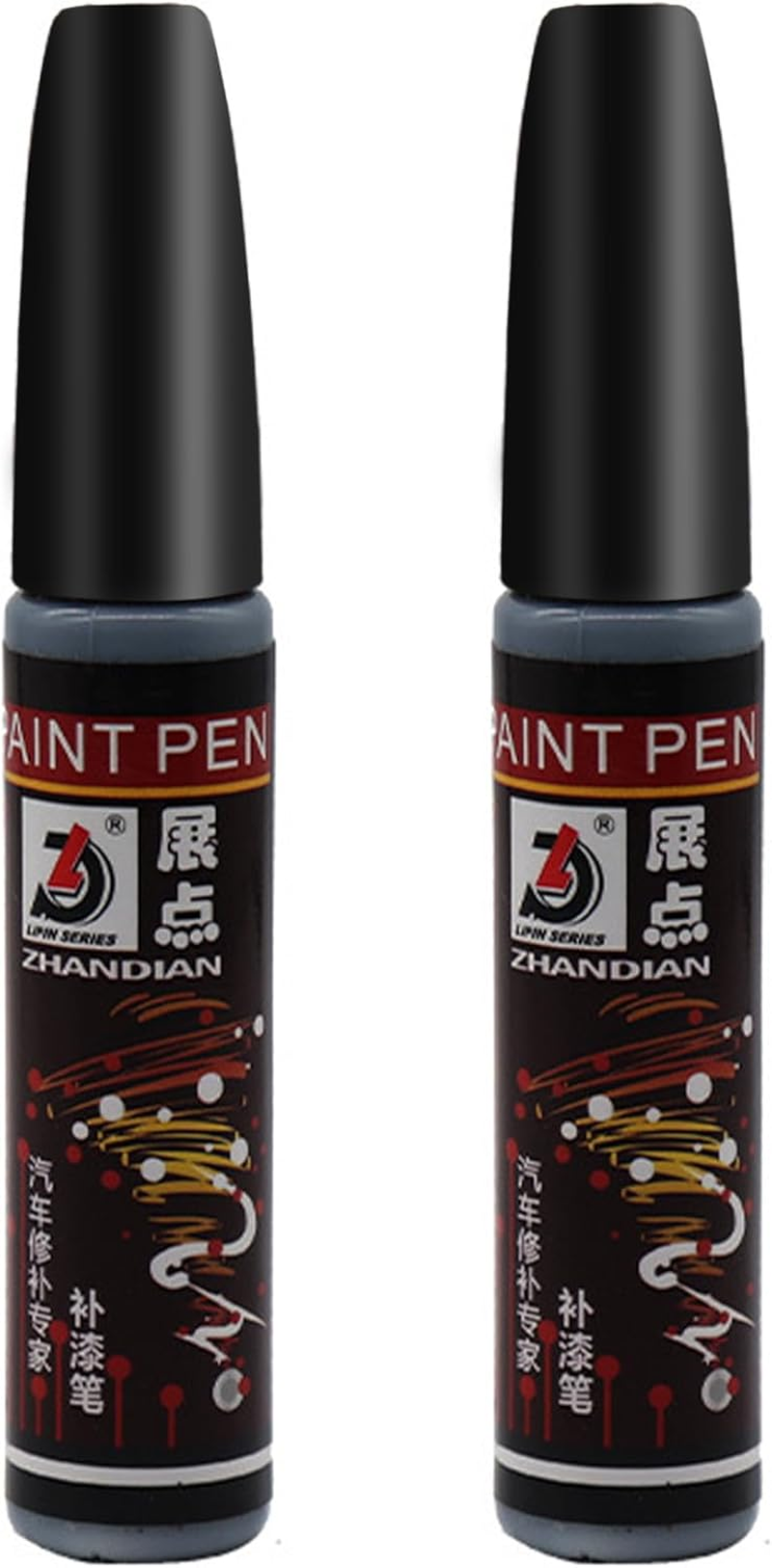 2 PCS Universal Car Touch-Up Paint Pen for Car Body, Car Scratch Repair Fluid, Wheel Repair Paint Kit, Quick & Easy Scratch Fix for Rim, Simple & Convenient, Uniform Paint Coating (Matte Black)