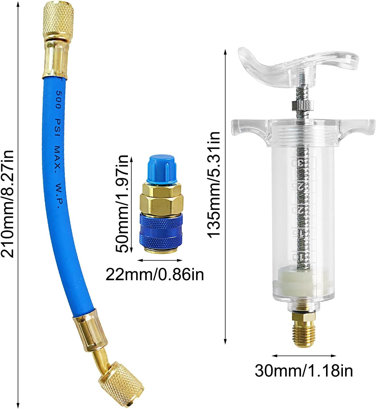 Aebtoe AC Oil Injector,Automobile Refrigeration Oil Filler - Pressure Resistant Refrigeration Liquid Injector for RV, Automotive, Truck, Workshop, Industrial, Garage image number 1
