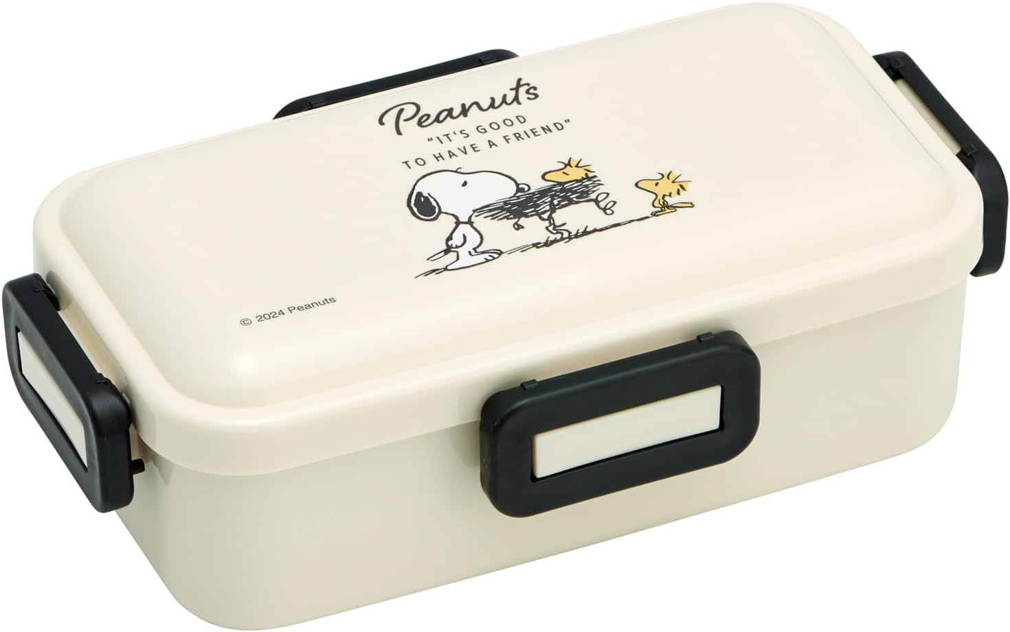 Skater Ag+ YZW3AG Lunch Box, 20.3 Fl Oz (600 Ml), Antibacterial, 2-Tier, Snoopy Badge, Made in Japan