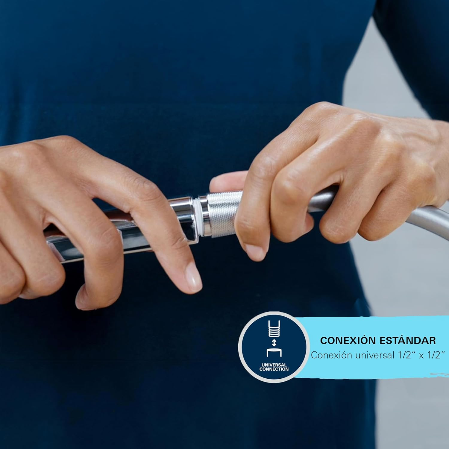 GROHE Vitalioflex Comfort 28743002 Shower Hose 1500 Mm Pressure Resistant Kink Resistant Universal Connection Chrome image number 2