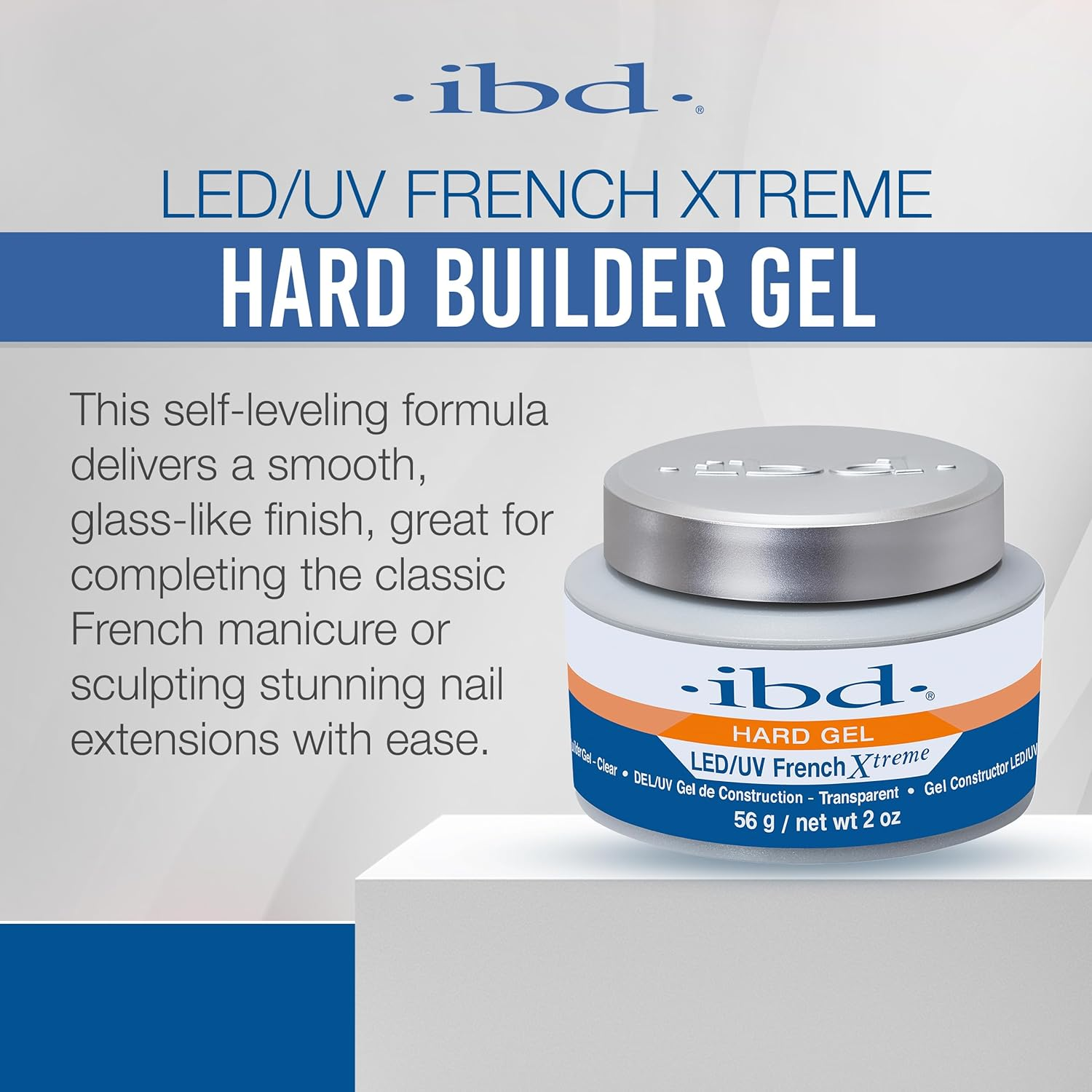 IBD Hard Gel LED/UV French Xtreme CLEAR 2 Oz image number 1