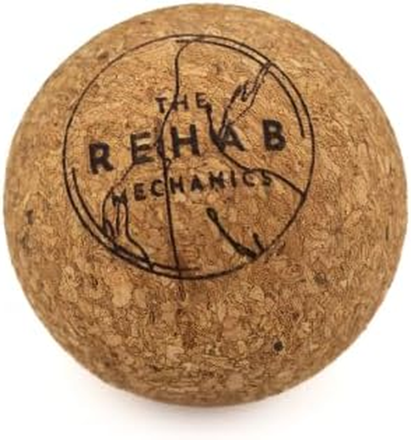 The Rehab Mechanics Mini Cork Ball &ndash; Natural Cork Massage Ball for Foot Pain Relief, Plantar Fasciitis & Arch Support &bull; Portable Trigger Point, Deep-Tissue, Circulation & Mobility Tool